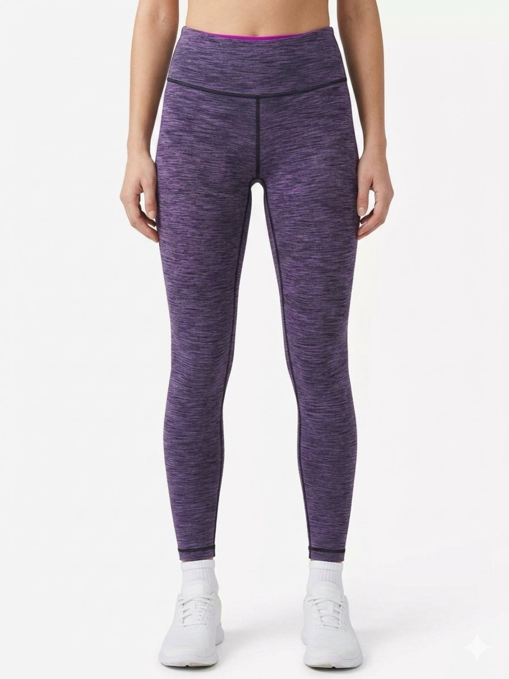 Lululemon  heathered purple "space dye" pattern size 8